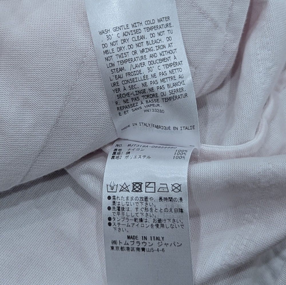 $1850 Mens Thom Browne Contrast Logo 4 Bar Coaches Jacket Light Pink 3 - Large - Picture 9 of 10